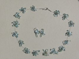 kleine Heckscheibenscherben gebündelt | 1 Str., Glas,Stahlseil, Silber | 180635-11