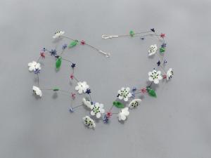 Windröschen / 2 Str., Glas, Stahlseil Silber / 1401059-23