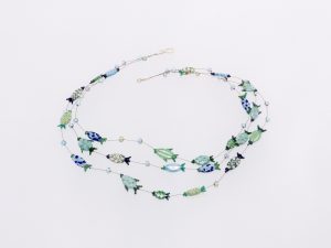 Fische transparent/ 3 Str., Glas Stahlseil Silber/ 2101036-21