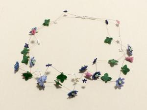 Waldblüten / 2 Str., Glas Stahlseil Silber / 1401058-23