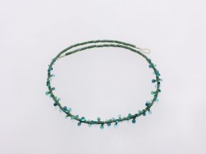 Ästchen grün türkis/ Glas Stahlseil, Silber/ 0901071-24