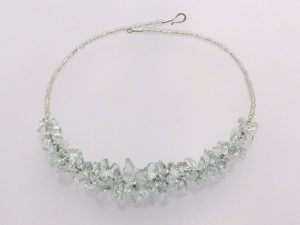 Sicherheitsglasbrocken kompakt/ Glas, Stahlseil, Silber/ 2001085-25